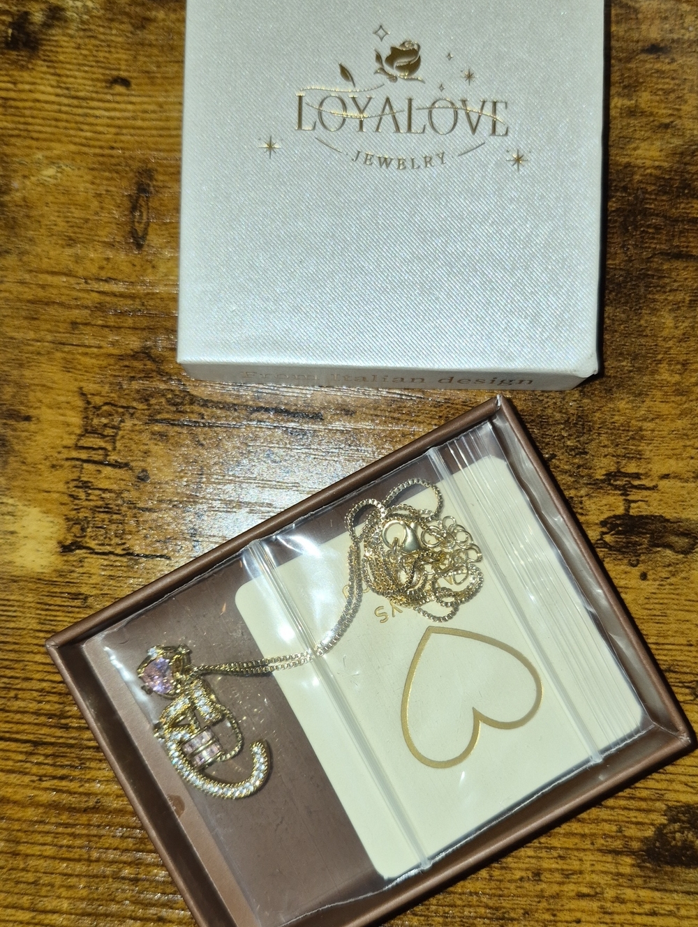 Gold Crystal Initial C Necklace - Women's Jewelry